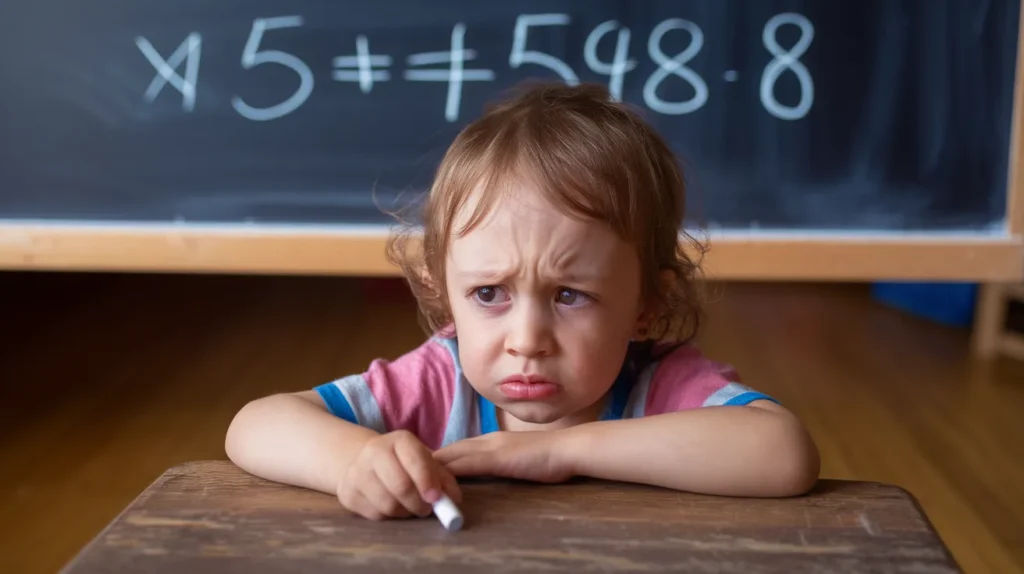 Child Struggling With Math Confidence